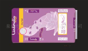 供應(yīng)中東花姑娘10片直條加厚護翼衛(wèi)生巾