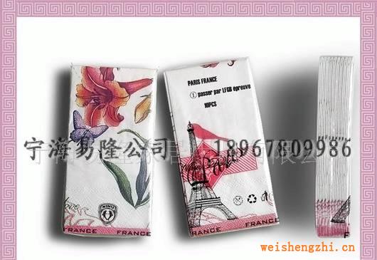 出口特價(jià)原單21*21食品級印花手帕紙（printtraveltissues）