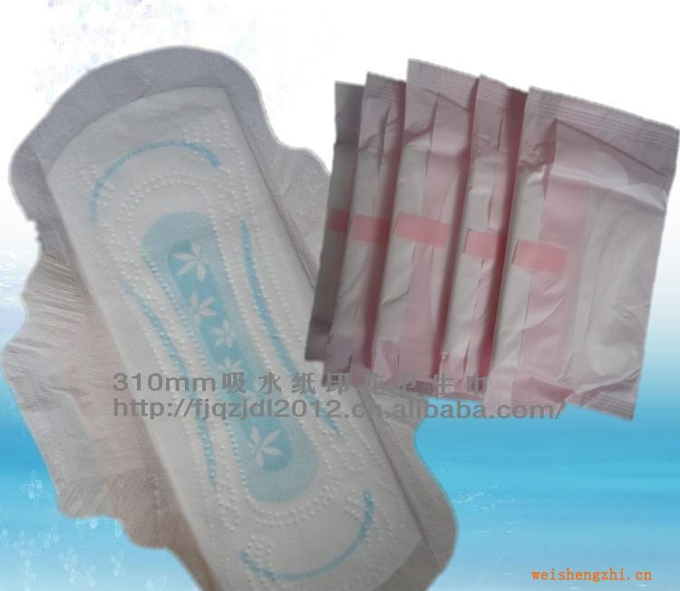 衛生巾批發代理泉州衛生巾廠家加工代理加長夜用310MM網面衛生巾