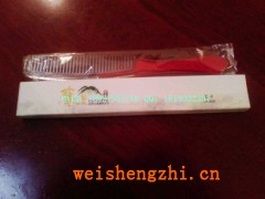 酒店賓館專用一次性長條梳子雙色透明顏色可定制卡盒包裝定牌酒店