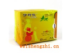 功能型衛(wèi)生巾：伊特佳草本健康護理日用棉柔10片衛(wèi)生巾