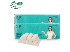 采琪采本色竹漿卷紙衛生紙家用手紙4層700g扁卷紙家用廁紙