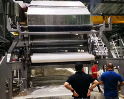 國內首臺靴壓生活用紙機在浙江弘安紙業有限公司投產