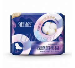 雅格裸感超柔棉18片加厚衛生巾360mm